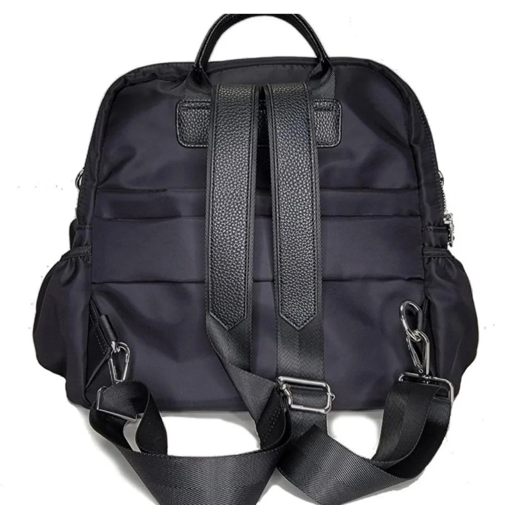 Purple Geometric Backpack with V-Panel Design